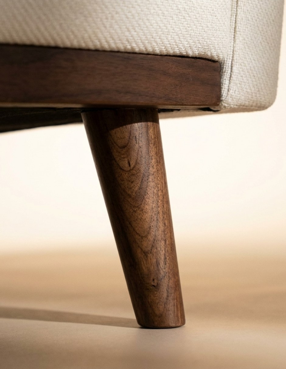 Sofá cama armable de madera y tela 7
