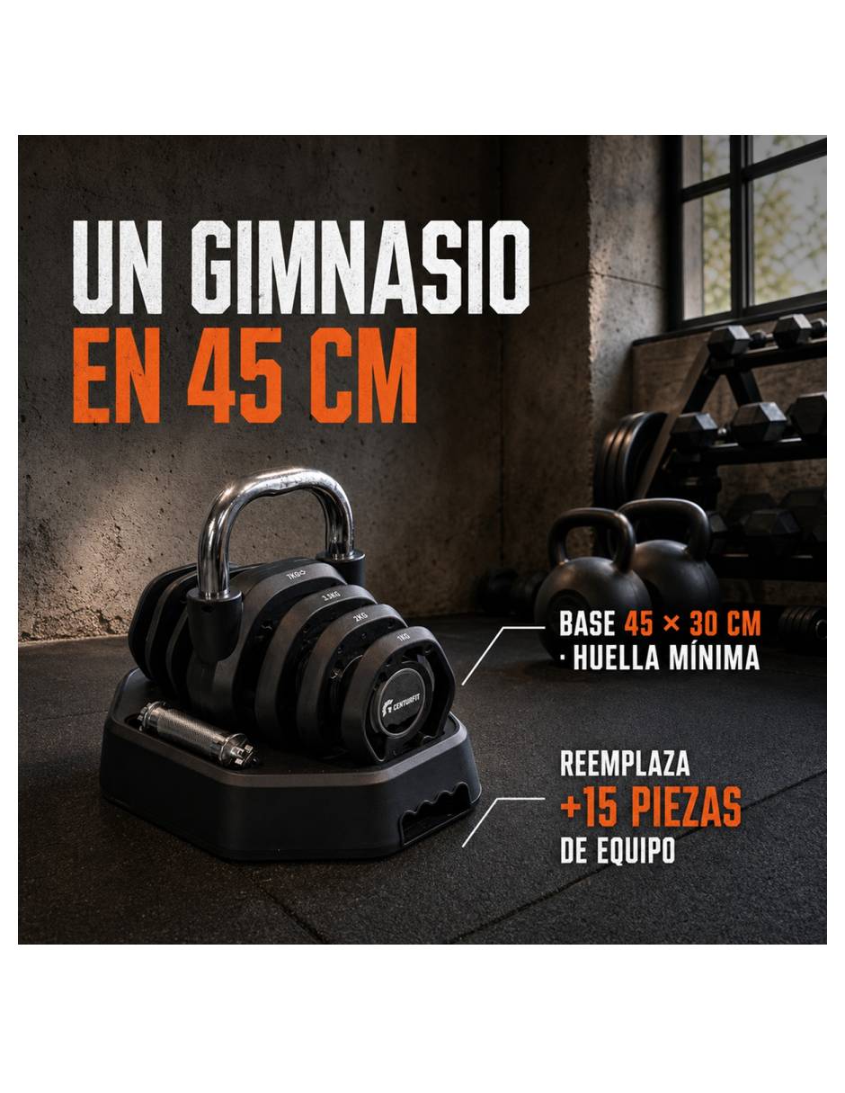 Set mancuerna de peso fijo 20 kg 5