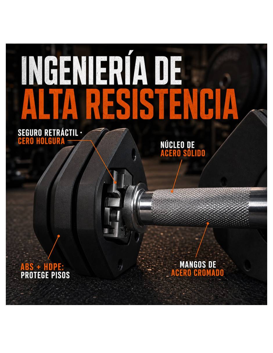 Set mancuerna de peso fijo 20 kg 11