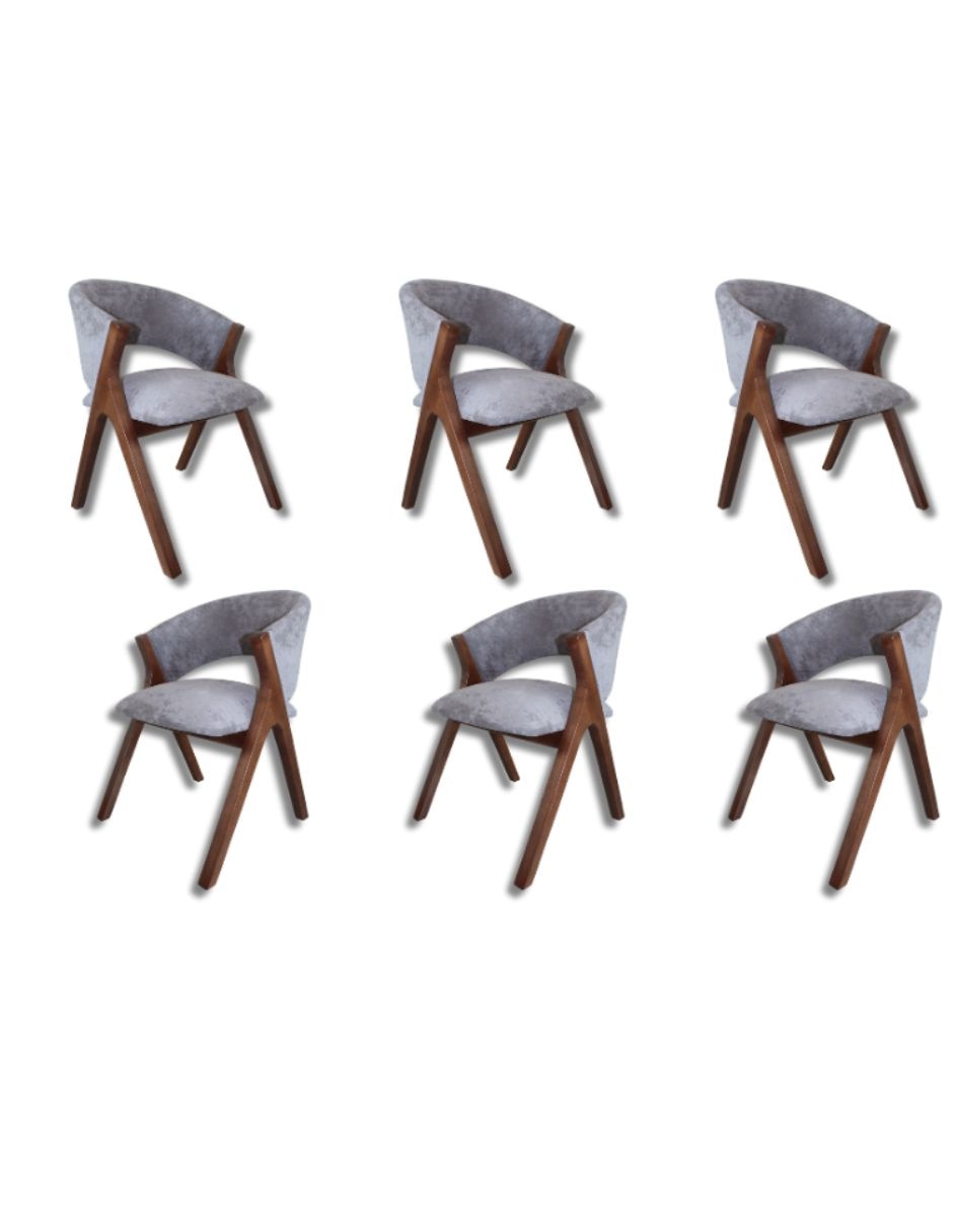 Set de sillas 6 piezas de madera pino