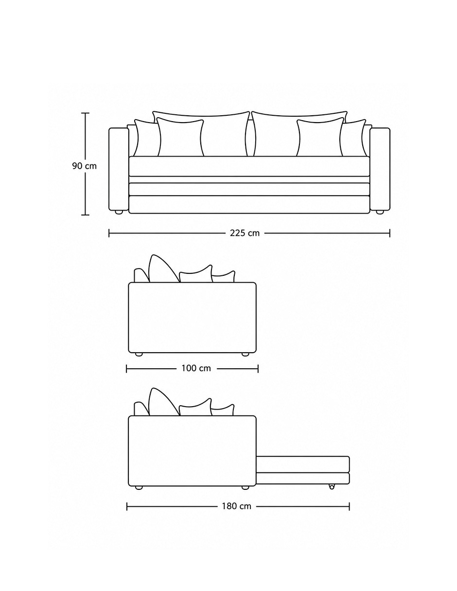 Sofá cama Cancun de tela 9