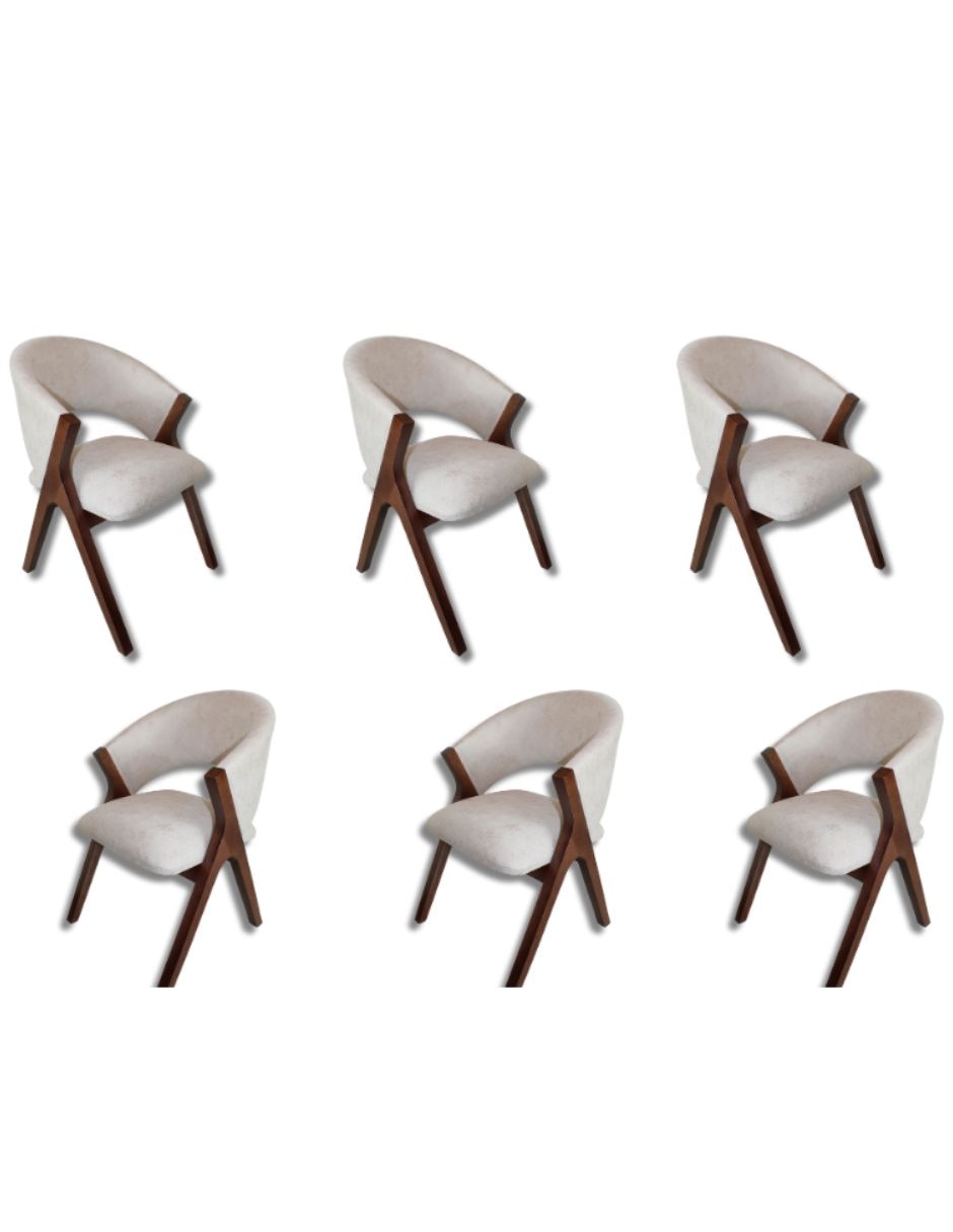 Set de sillas 6 piezas de madera pino