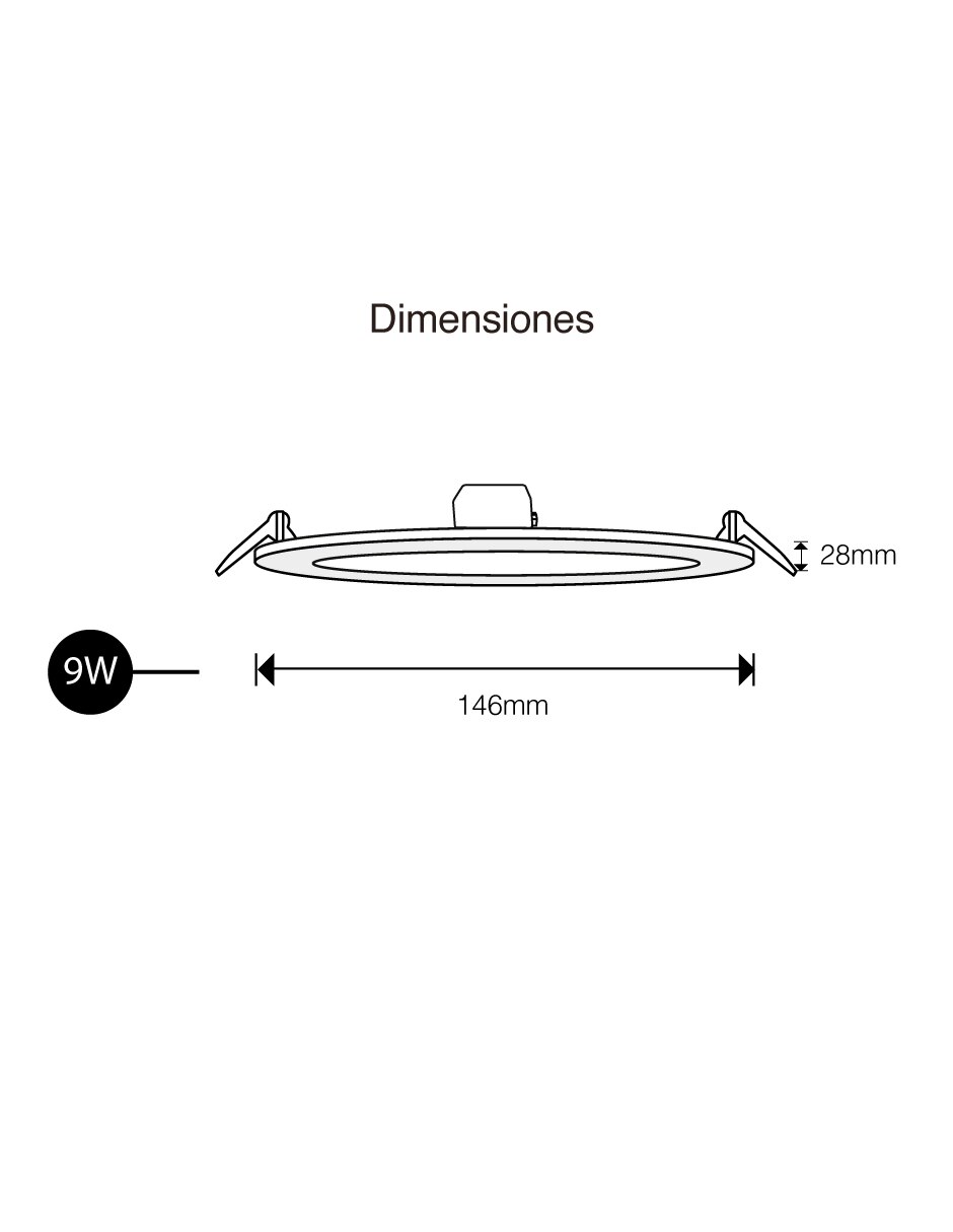 Foco LED 9 W de consumo 60 W de iluminación 720 lm lúmenes 5