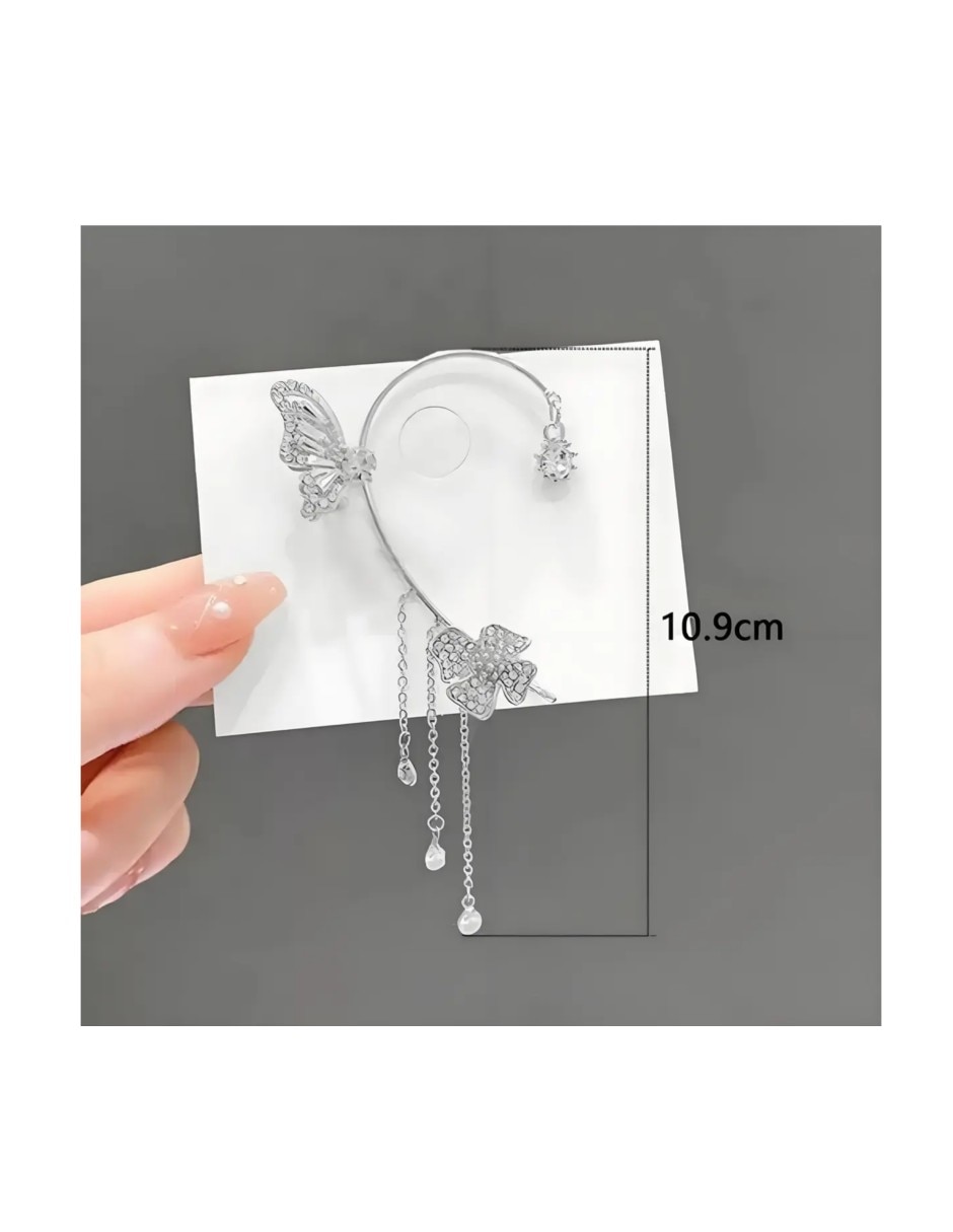 Aretes largos daisy de plata aventurina