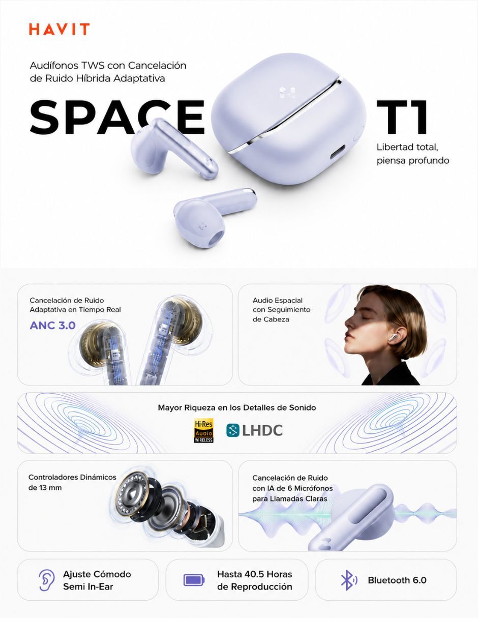 Audífonos in-ear inalámbricos TW983 con cancelación de ruido 4