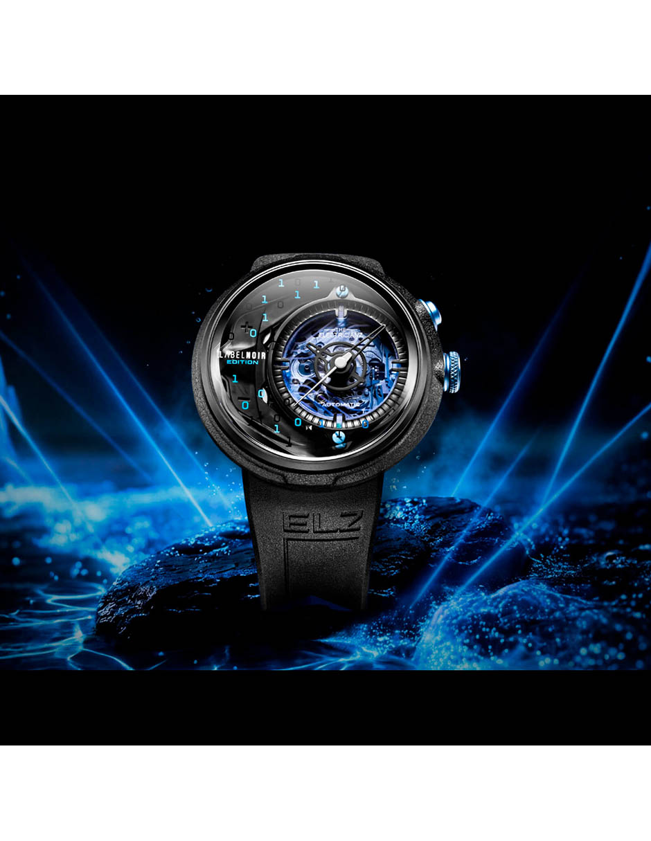 Reloj pulsera Label Noir Rubber Ediciã³N Limitada para hombre ZZ D1C 01 CRD 12