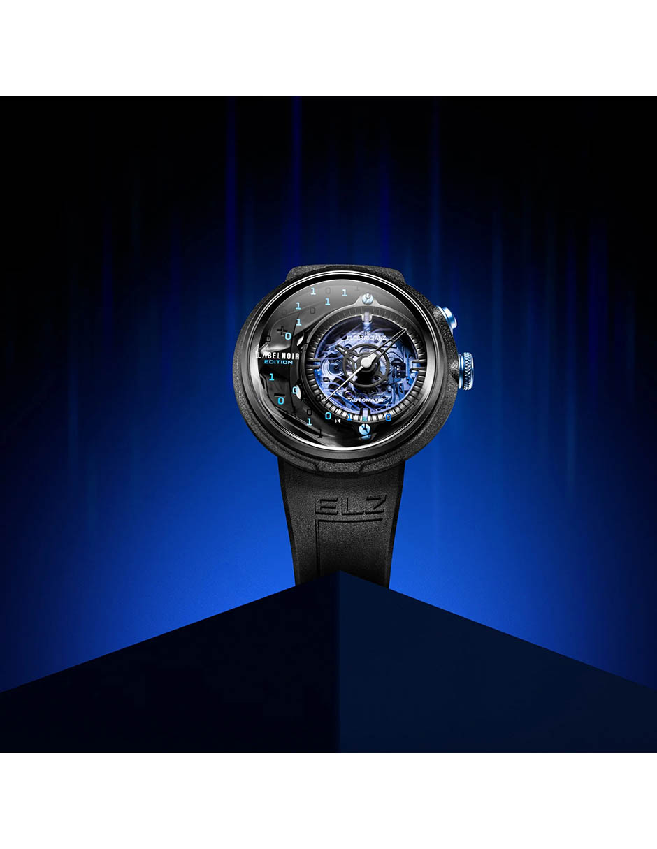 Reloj pulsera Label Noir Rubber Ediciã³N Limitada para hombre ZZ D1C 01 CRD 8