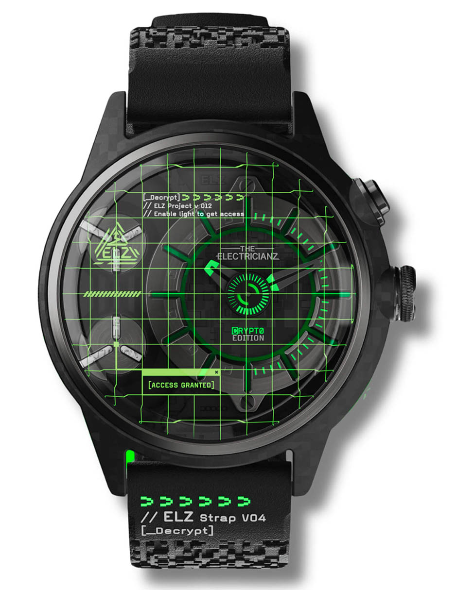 Reloj pulsera Crypto Rubber para hombre ZZ C1C 02 CRD