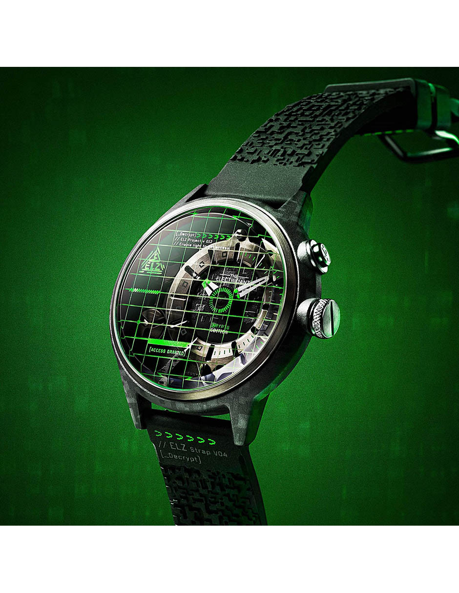 Reloj pulsera Crypto Rubber para hombre ZZ C1C 02 CRD 5