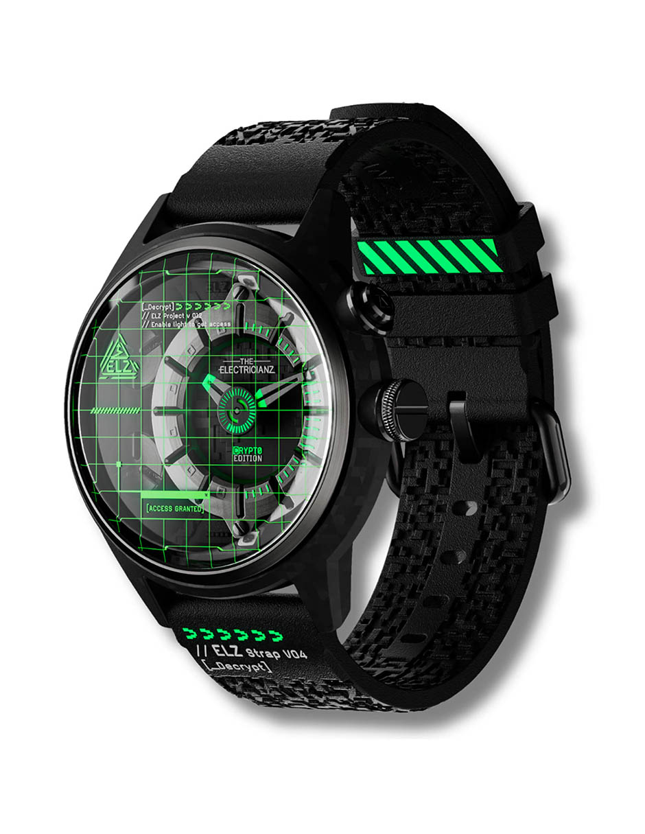 Reloj pulsera Crypto Rubber para hombre ZZ C1C 02 CRD 7