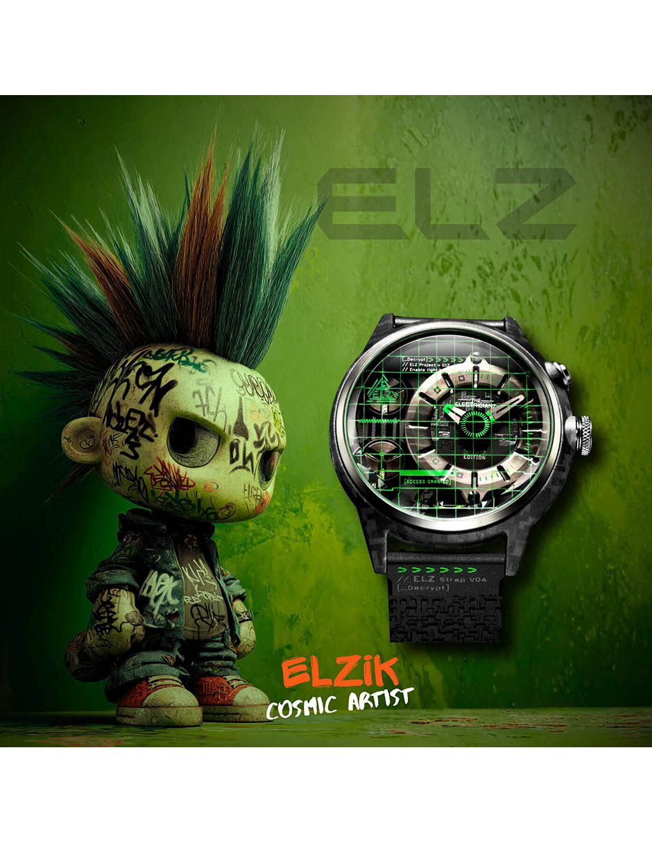 Reloj pulsera Crypto Rubber para hombre ZZ C1C 02 CRD