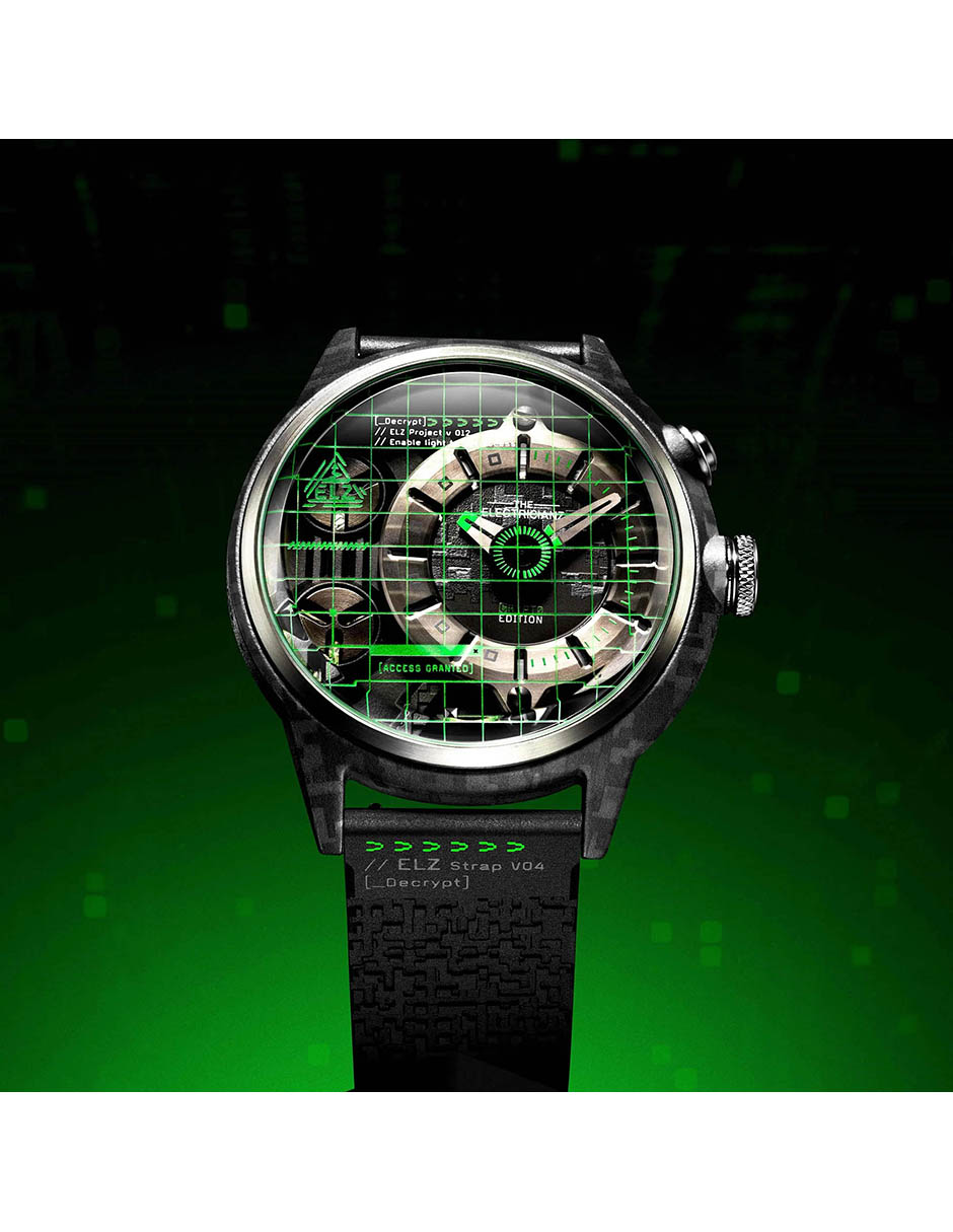 Reloj pulsera Crypto Rubber para hombre ZZ C1C 02 CRD 11