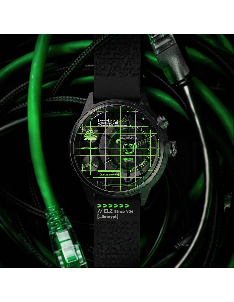 Reloj pulsera Crypto Rubber para hombre ZZ C1C 02 CRD 10