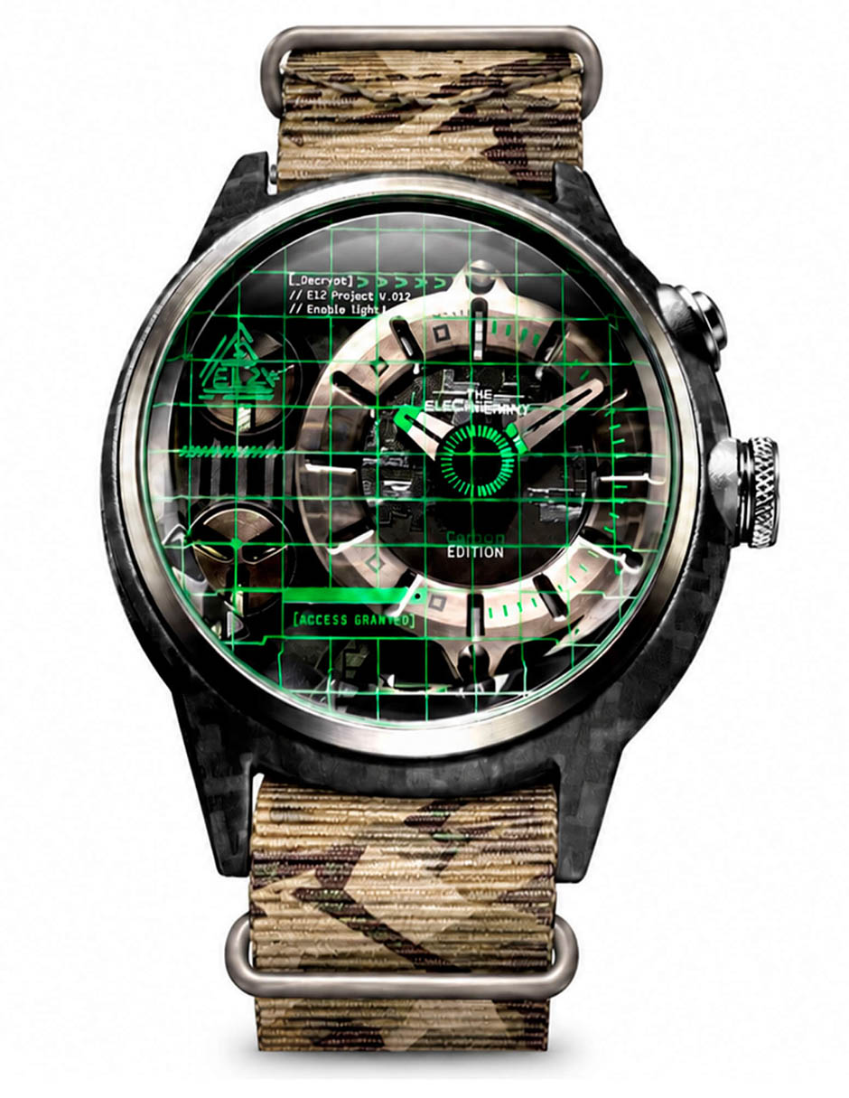 Reloj pulsera Crypto Techno Camouflage Ediciã³N Limitada para hombre ZZ C1C 02 NCA