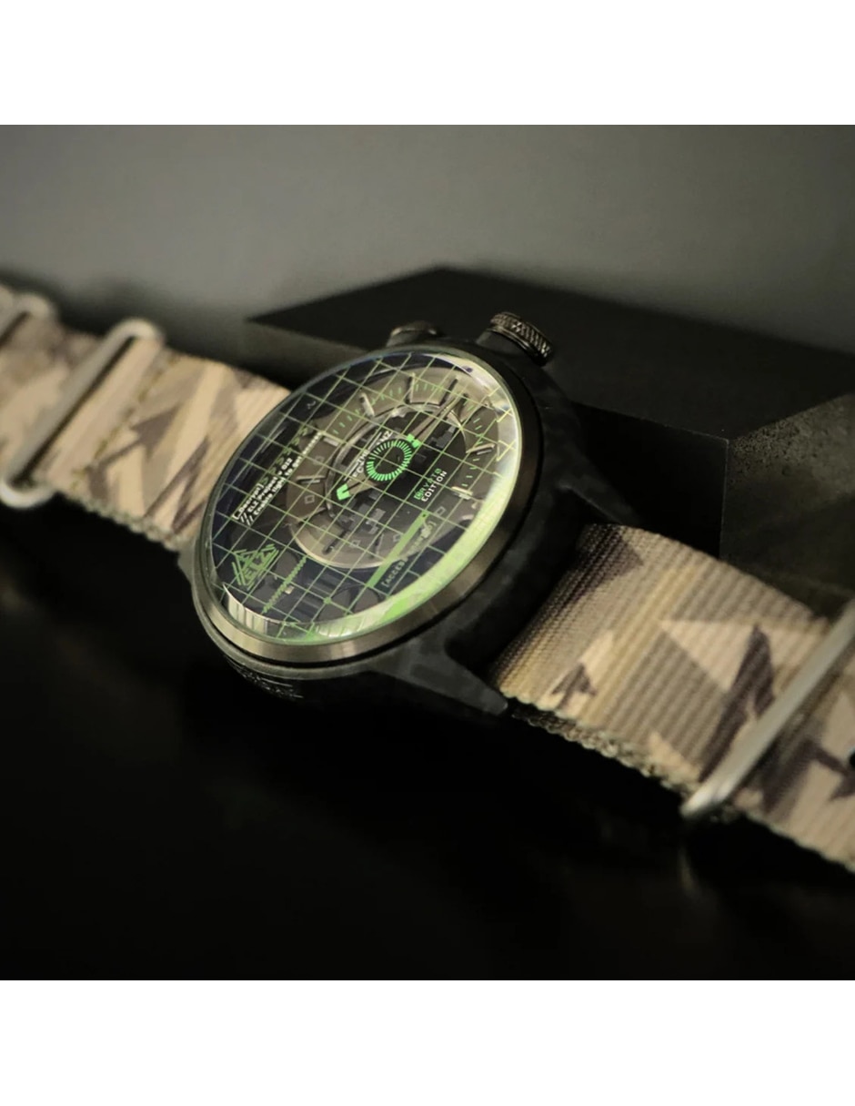 Reloj pulsera Crypto Techno Camouflage Ediciã³N Limitada para hombre ZZ C1C 02 NCA 7
