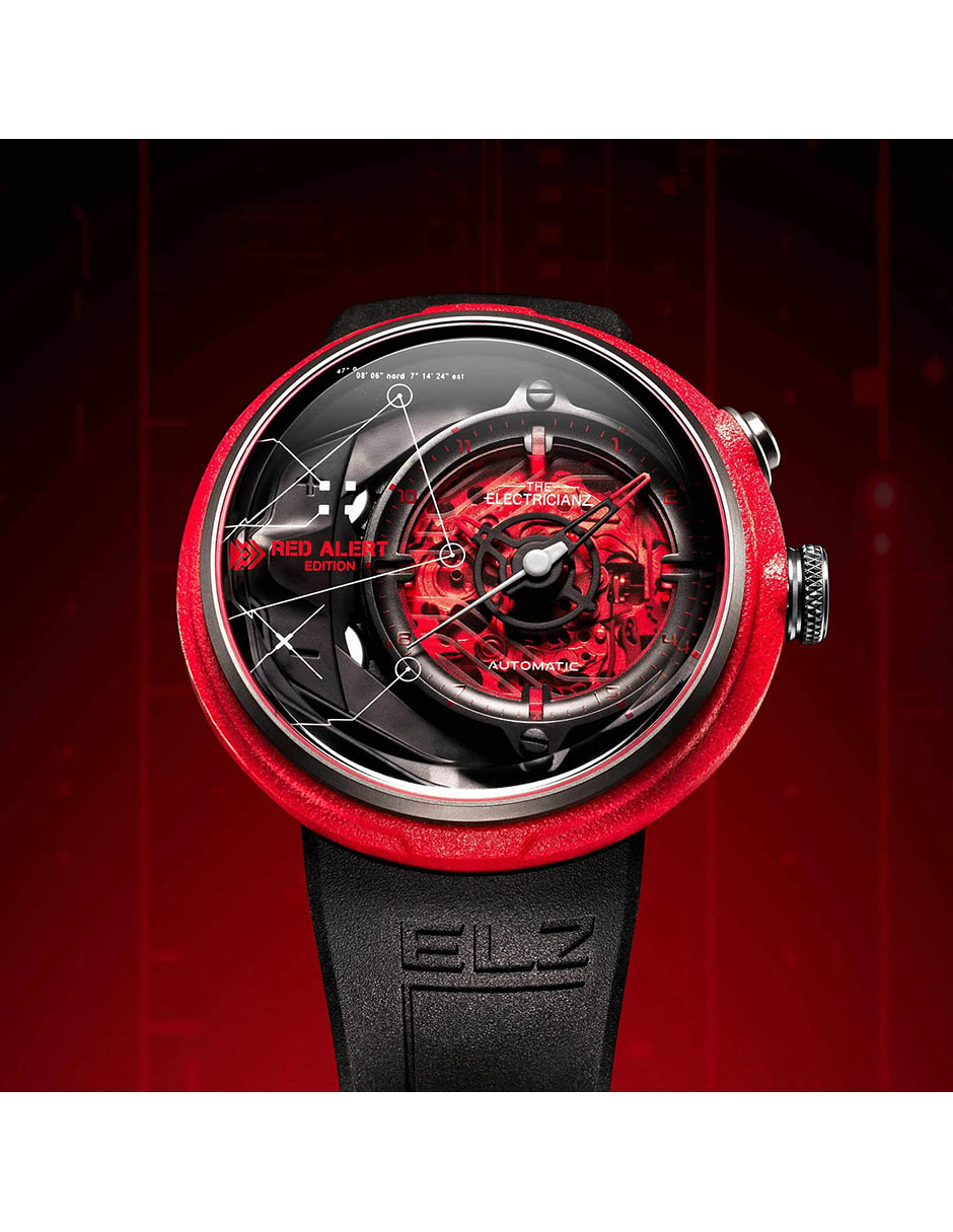 Reloj pulsera Red Alert Rubber para hombre ZZ D1C 03 CRD 8