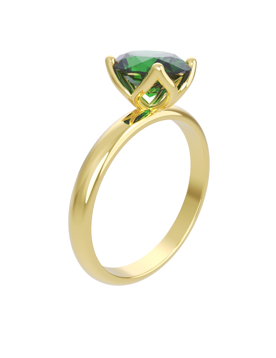 Anillo de compromiso de oro 14 K Eternidad zirconia 3