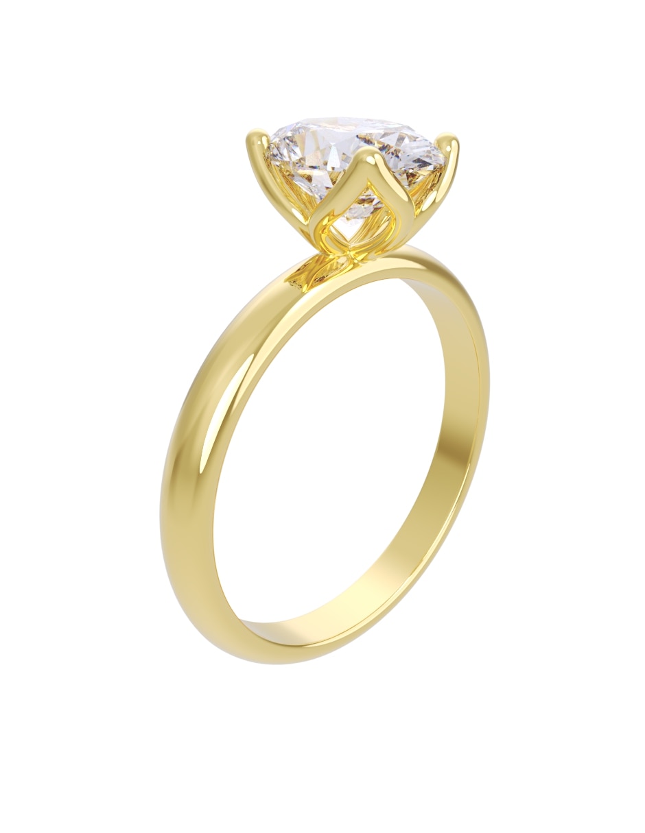 Anillo de compromiso de oro 14 K Eternidad zirconia 3