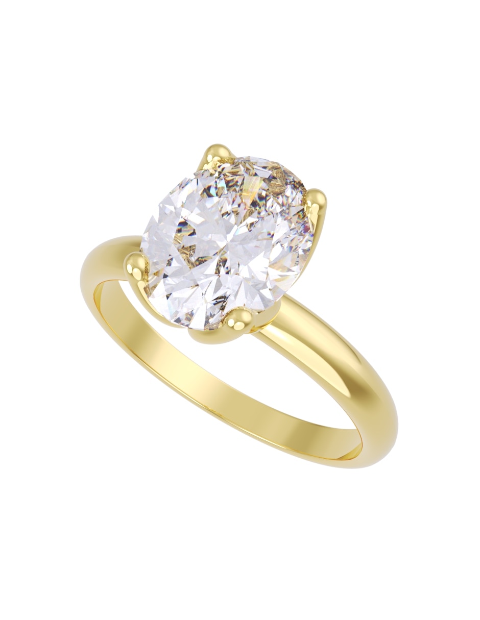 Anillo de compromiso de oro 14 K Eternidad zirconia 2