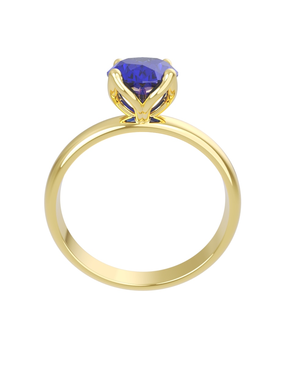 Anillo de compromiso de oro 14 K Eternidad zirconia 4
