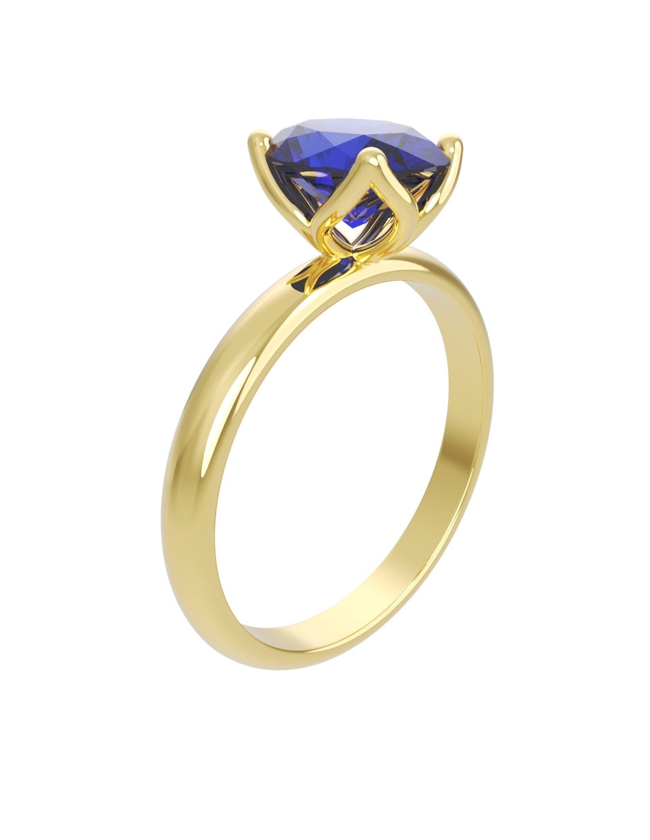 Anillo de compromiso de oro 14 K Eternidad zirconia 3