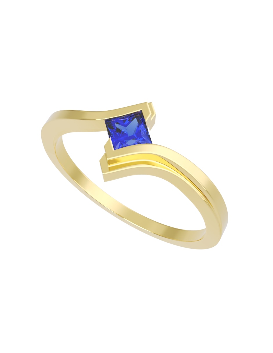 Anillo de compromiso de oro 14 K Eternidad zirconia Anillo de compromiso de oro 14 K Eternidad zirconia