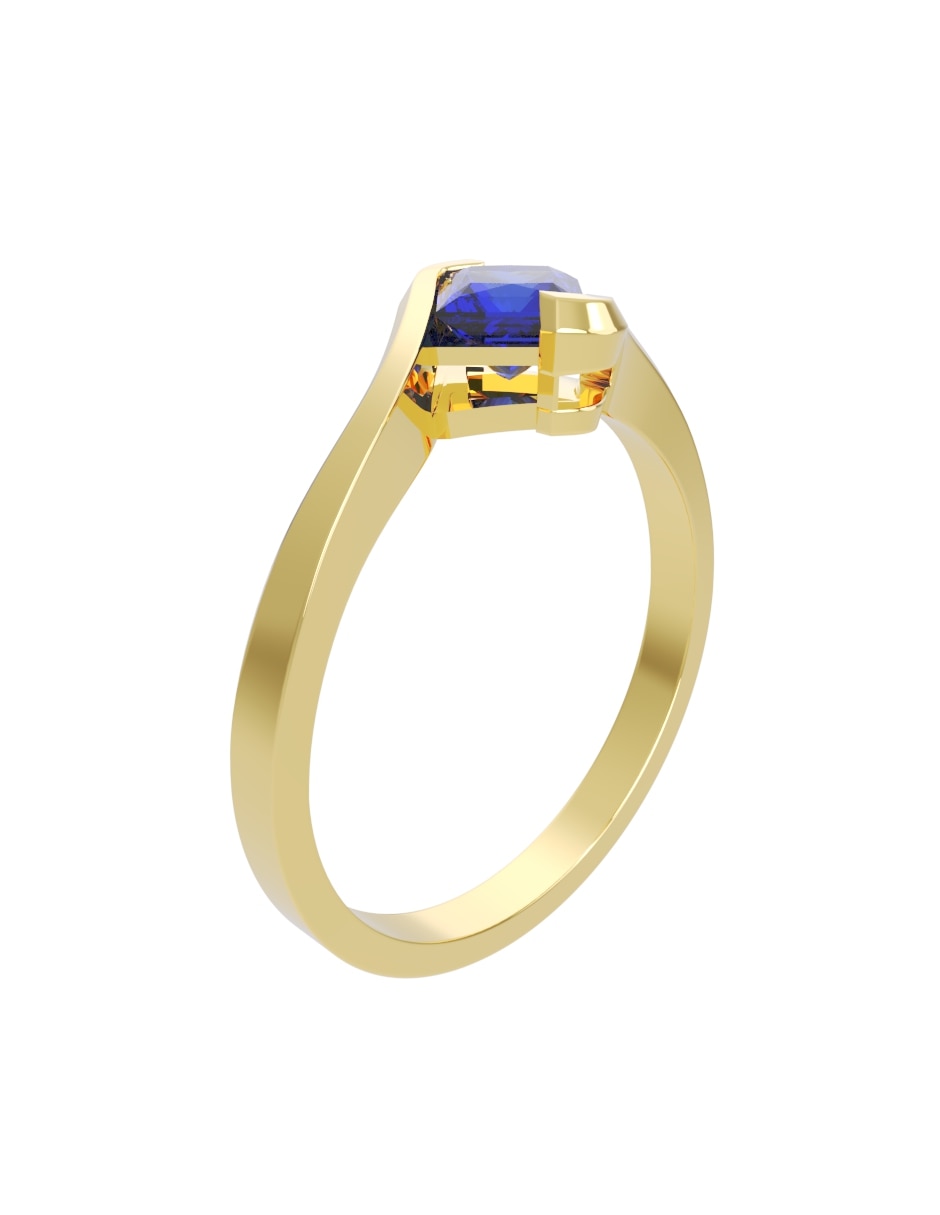 Anillo de compromiso de oro 14 K Eternidad zirconia 3