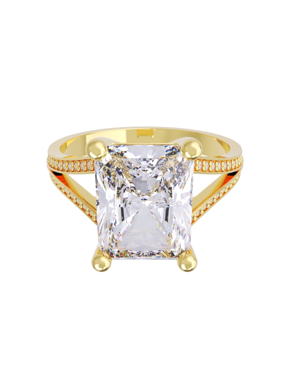 Anillo de compromiso de 14 k Eternidad 2026 Zirconia