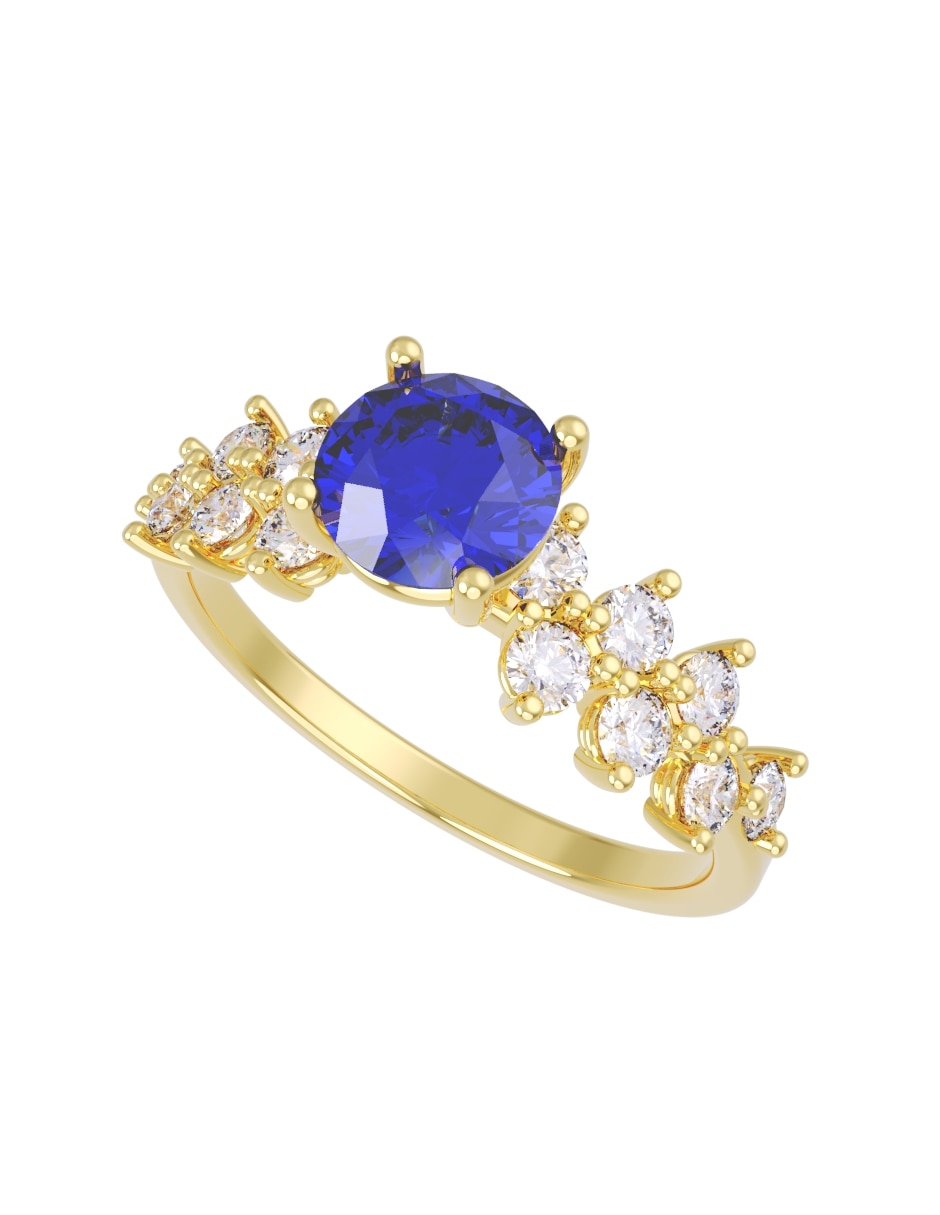 Anillo de compromiso de 14 k zirconia 2