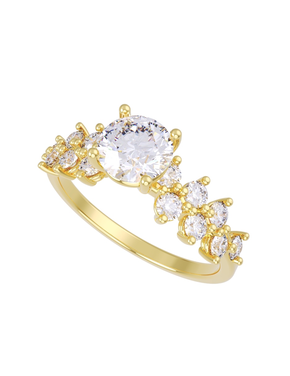 Anillo de compromiso de 14 k zirconia 2