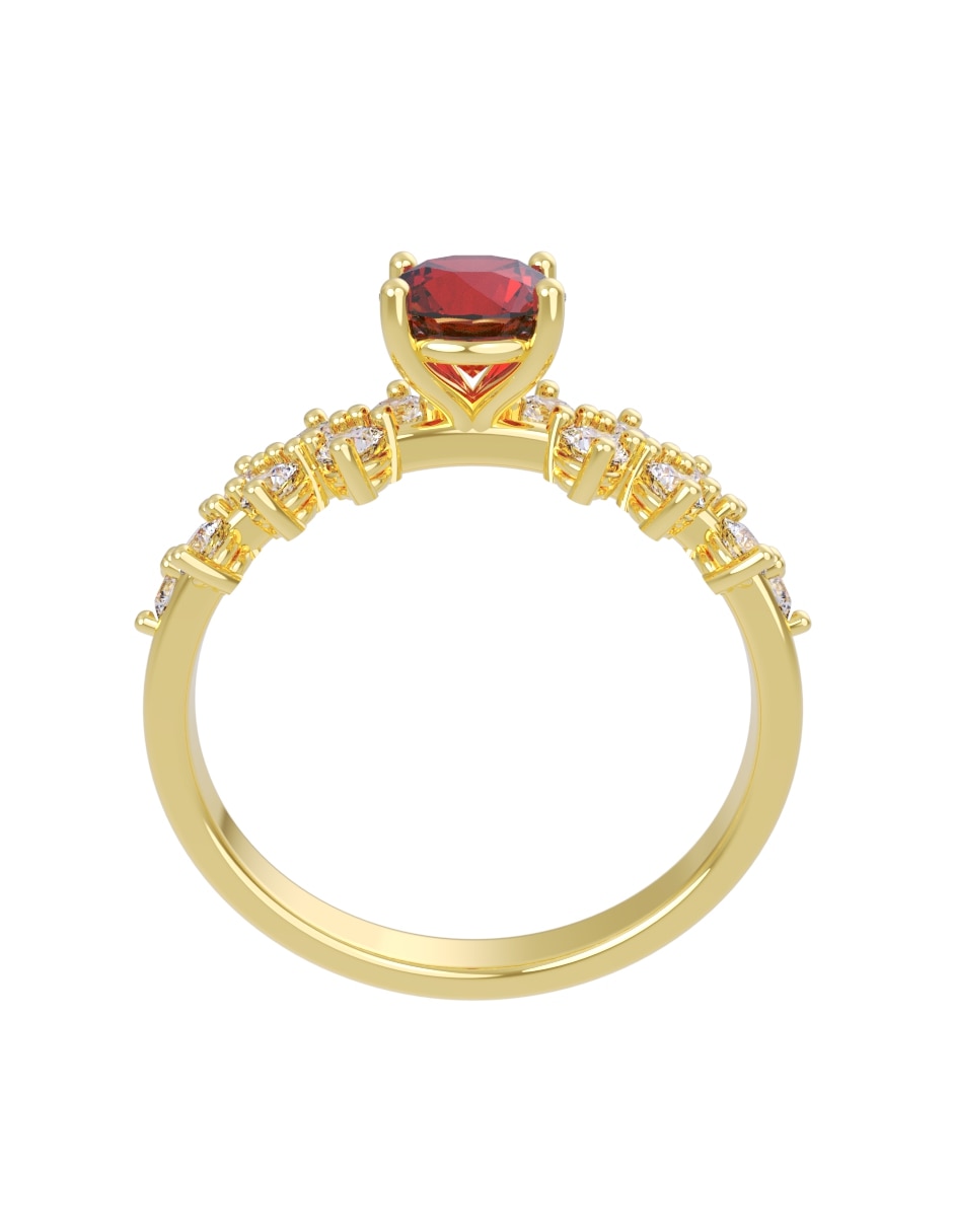 Anillo de compromiso de 14 k zirconia 4