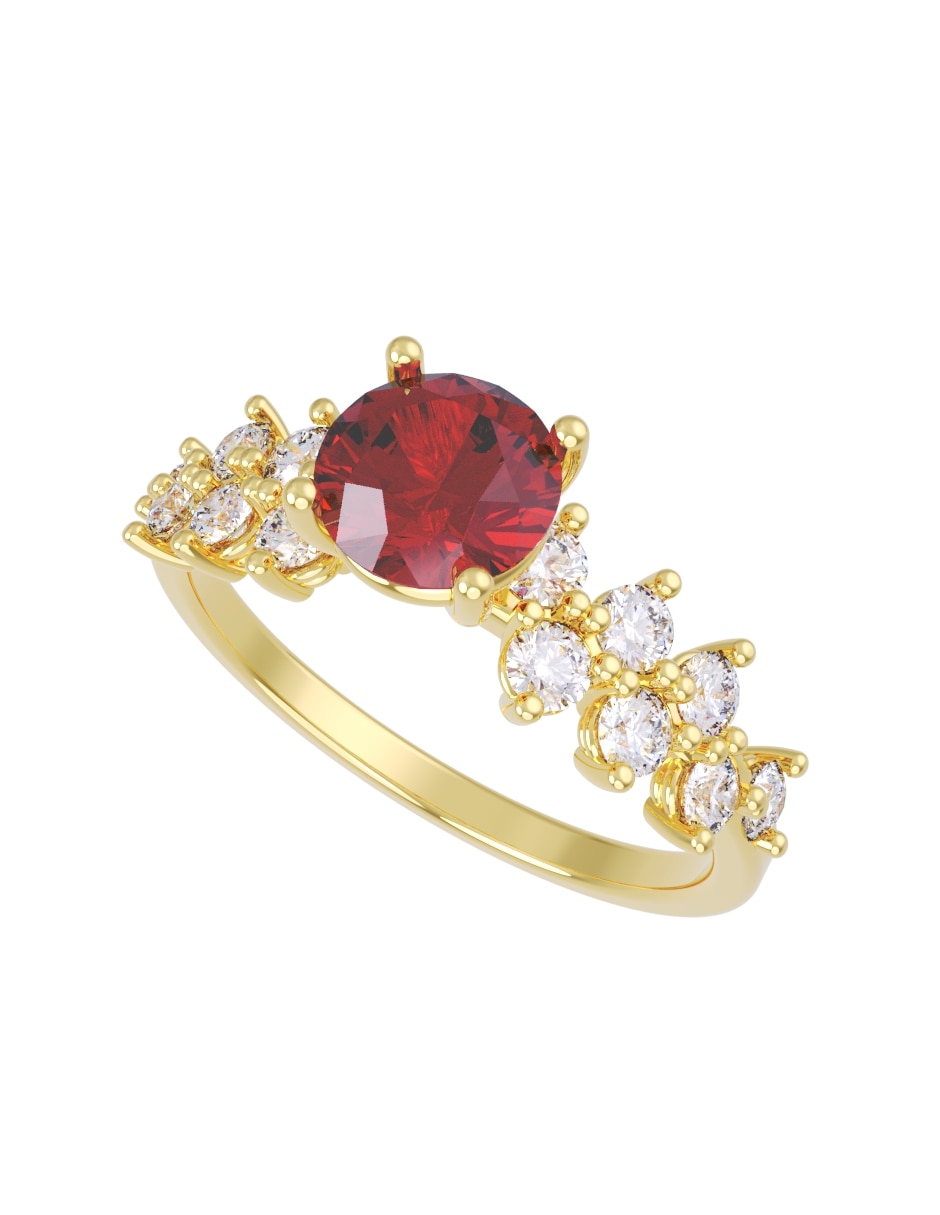 Anillo de compromiso de 14 k zirconia 2