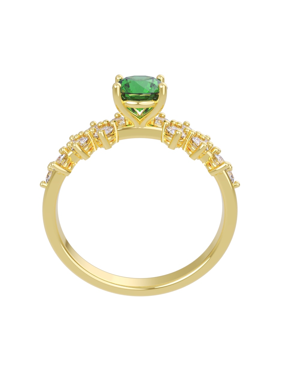 Anillo de compromiso de 14 k zirconia 4