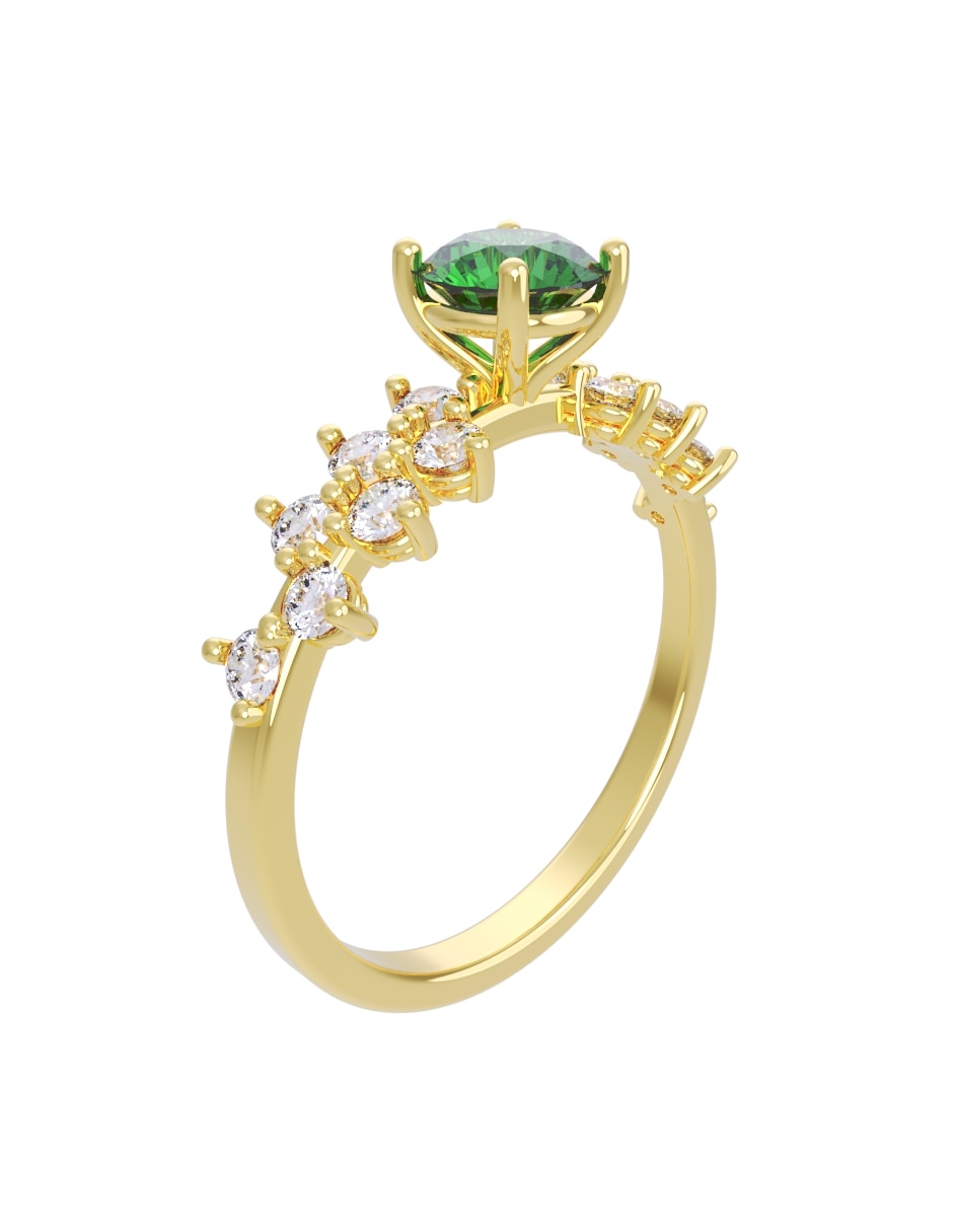 Anillo de compromiso de 14 k zirconia 3