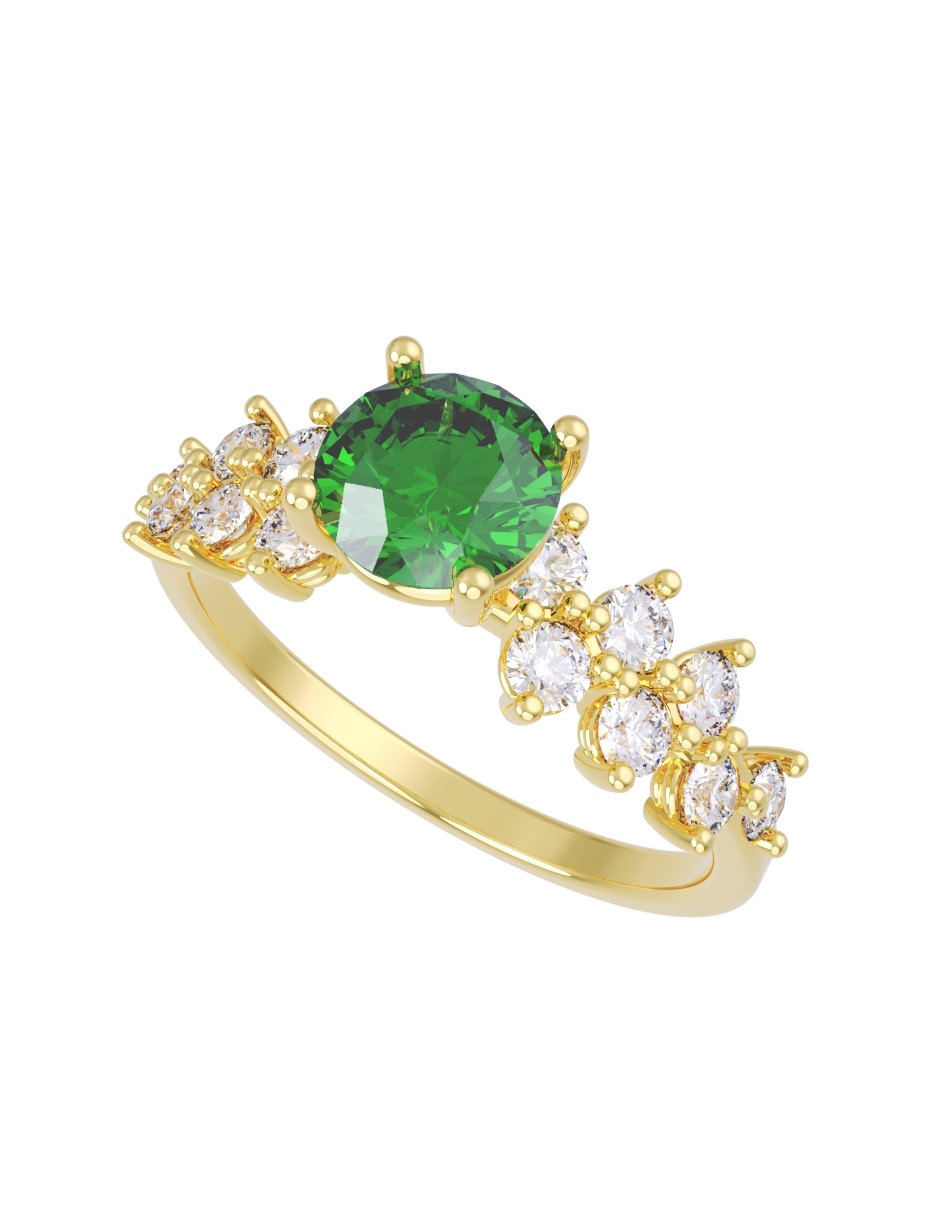 Anillo de compromiso de 14 k zirconia 2