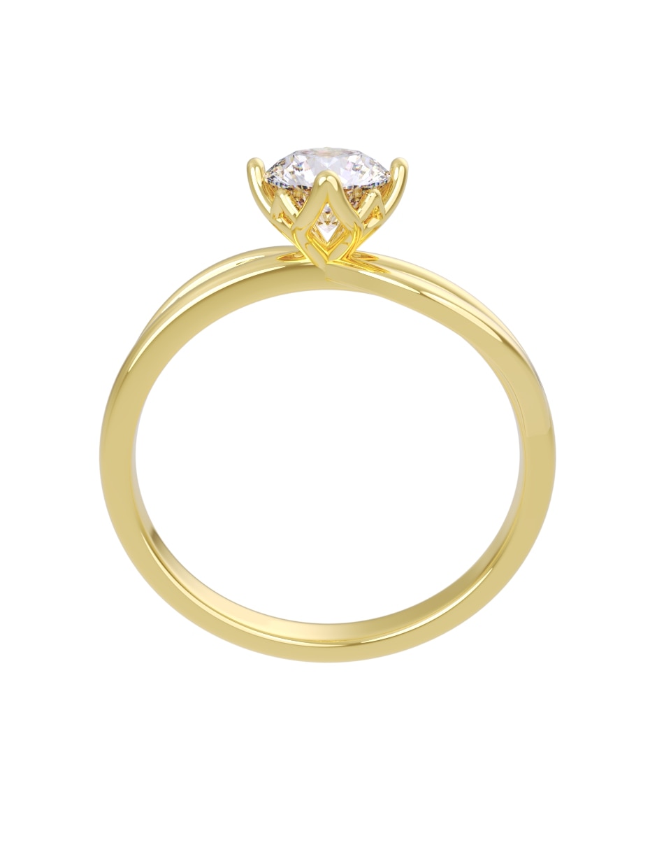 Anillo de compromiso de 14 k zirconia 4