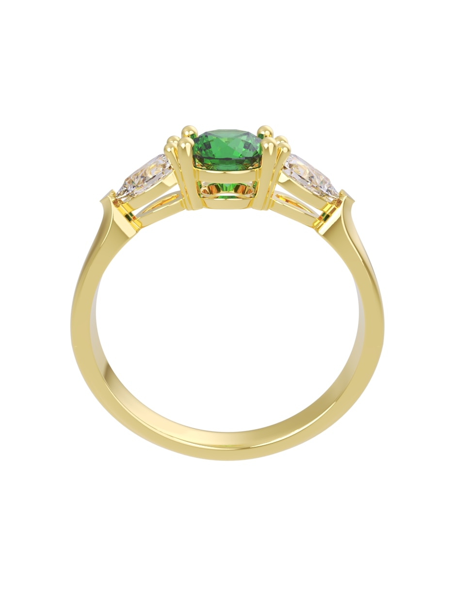Anillo de compromiso de 14 k eternidad zirconia 4