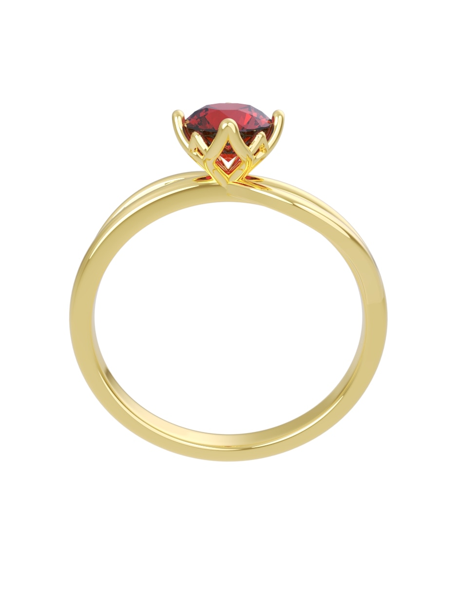 Anillo de compromiso de 14 k zirconia 4