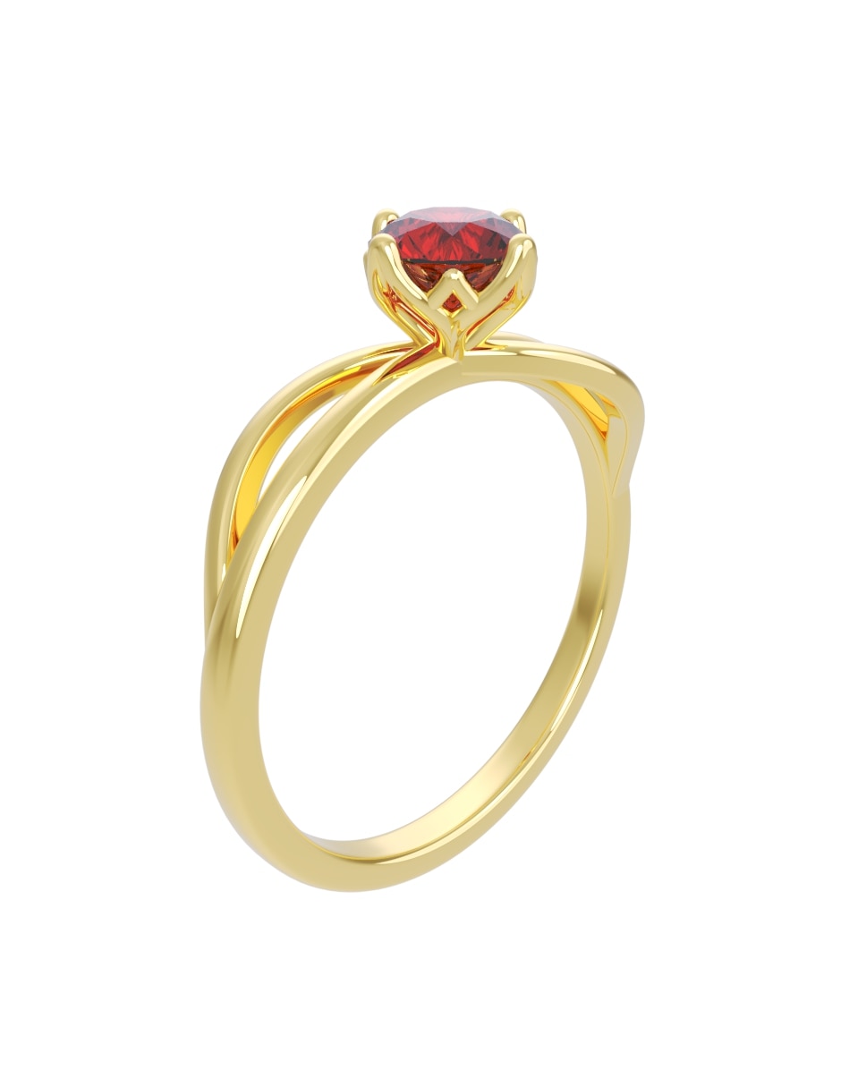 Anillo de compromiso de 14 k zirconia 3