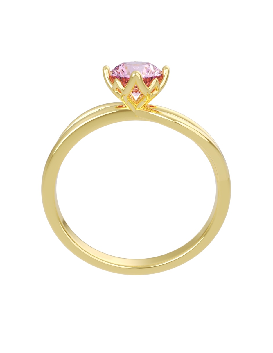 Anillo de compromiso de 14 k zirconia 4