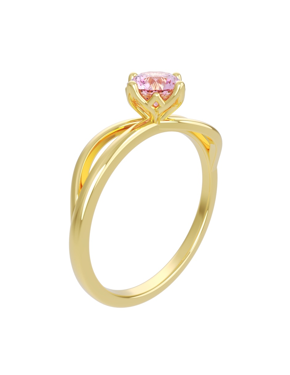 Anillo de compromiso de 14 k zirconia 3
