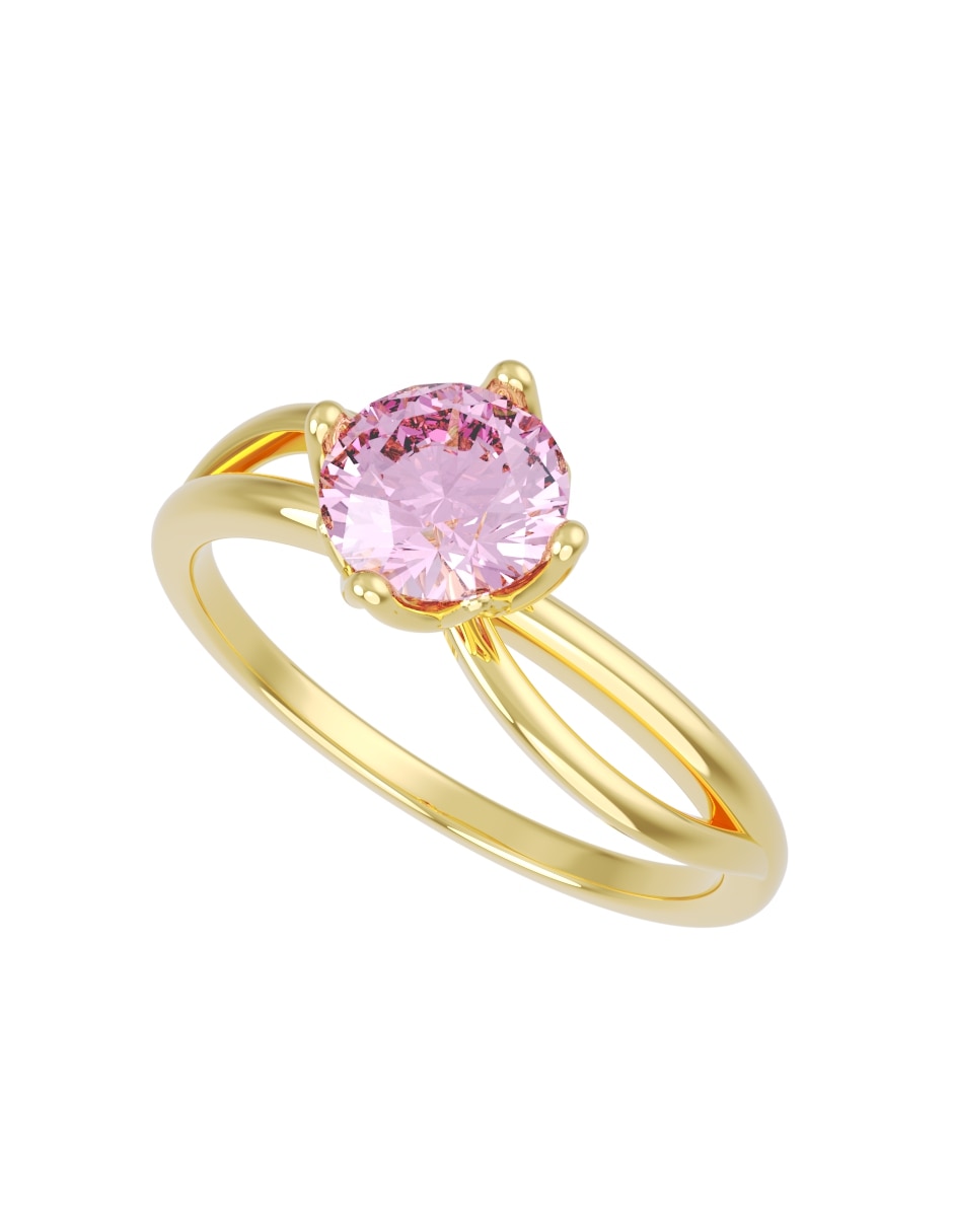 Anillo de compromiso de 14 k zirconia 2
