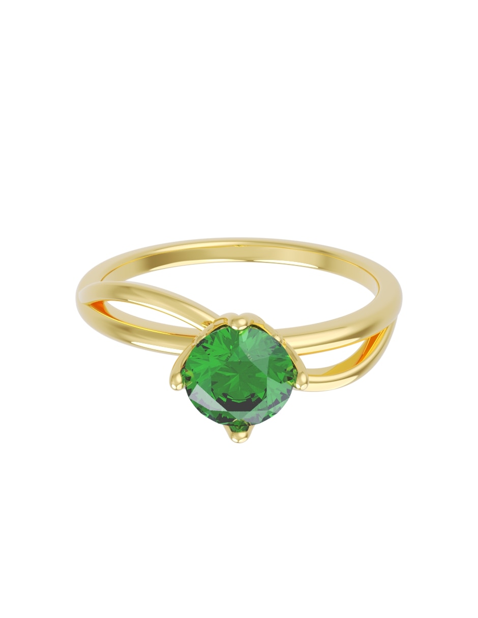Anillo de compromiso de 14 k zirconia