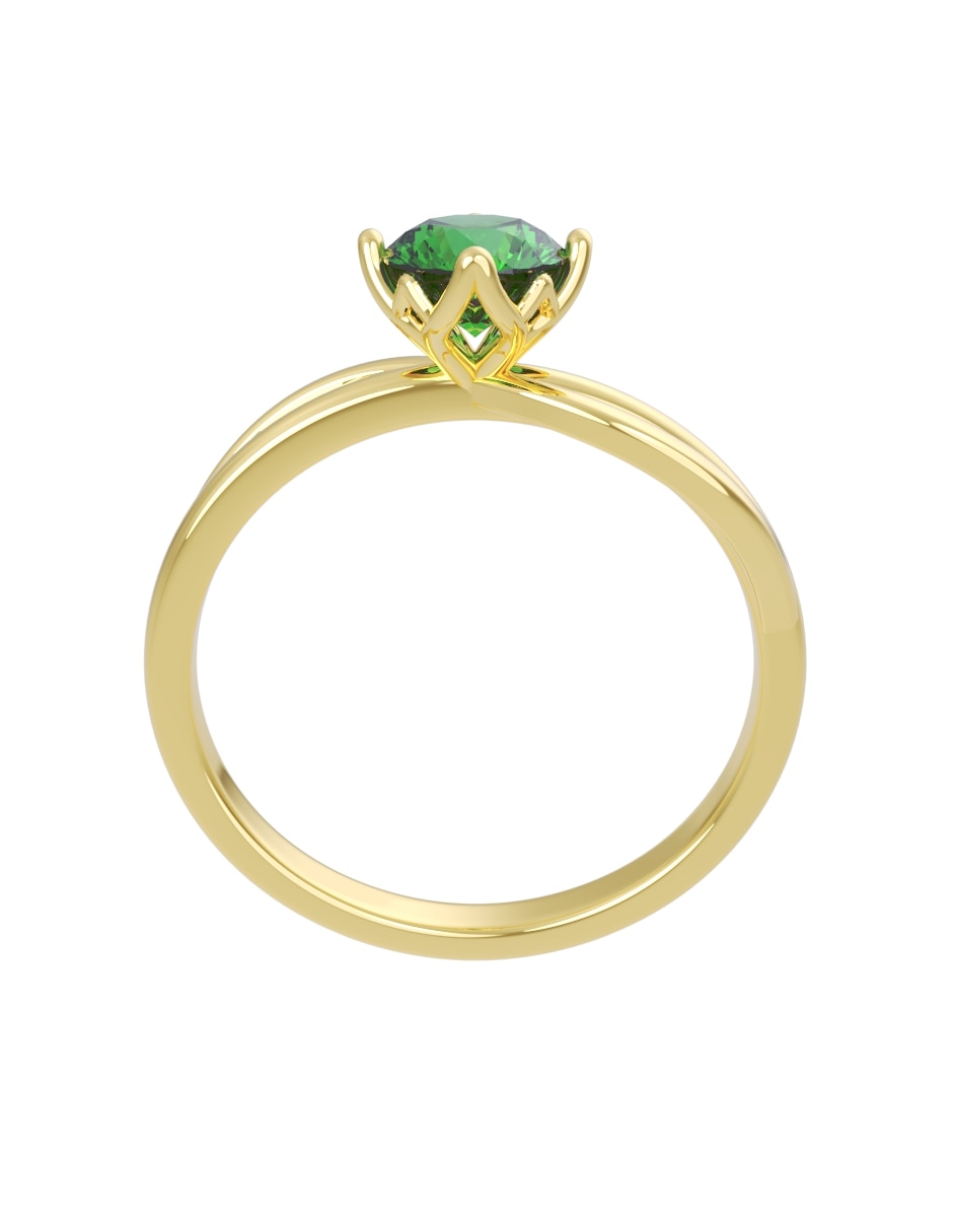 Anillo de compromiso de 14 k zirconia 4