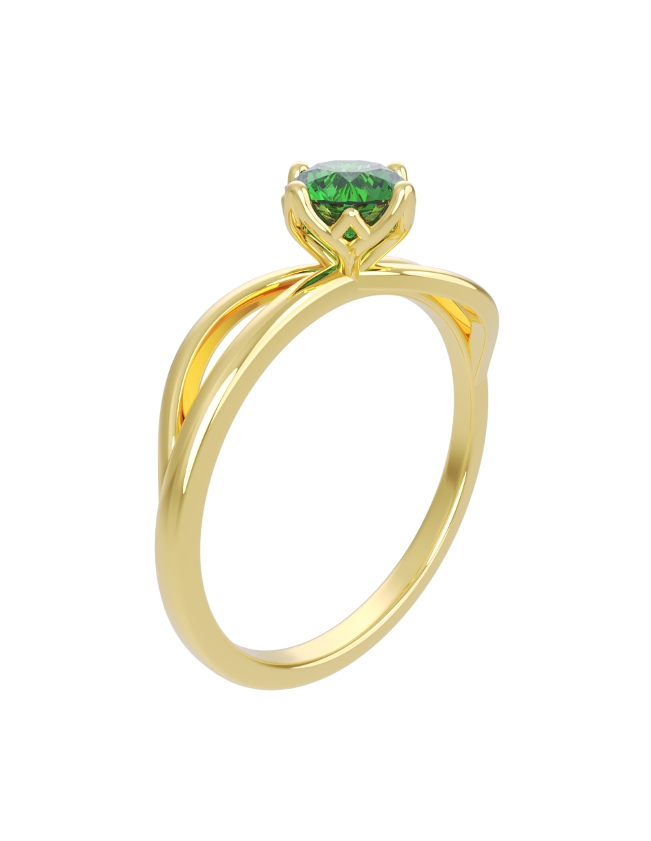 Anillo de compromiso de 14 k zirconia 3