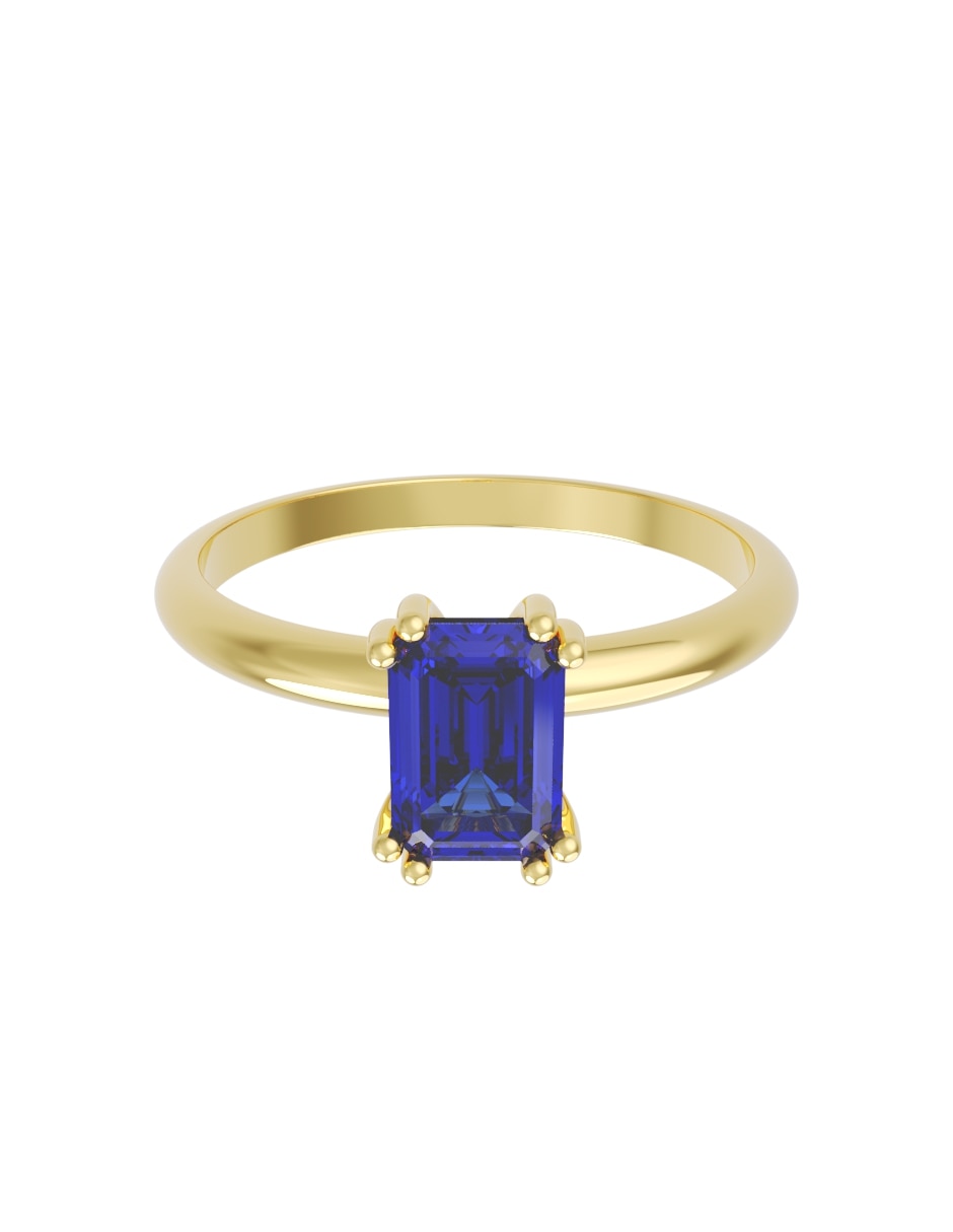Anillo de compromiso de 14 k zirconia