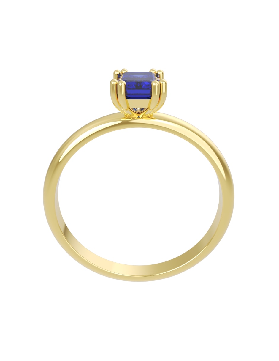Anillo de compromiso de 14 k zirconia 4