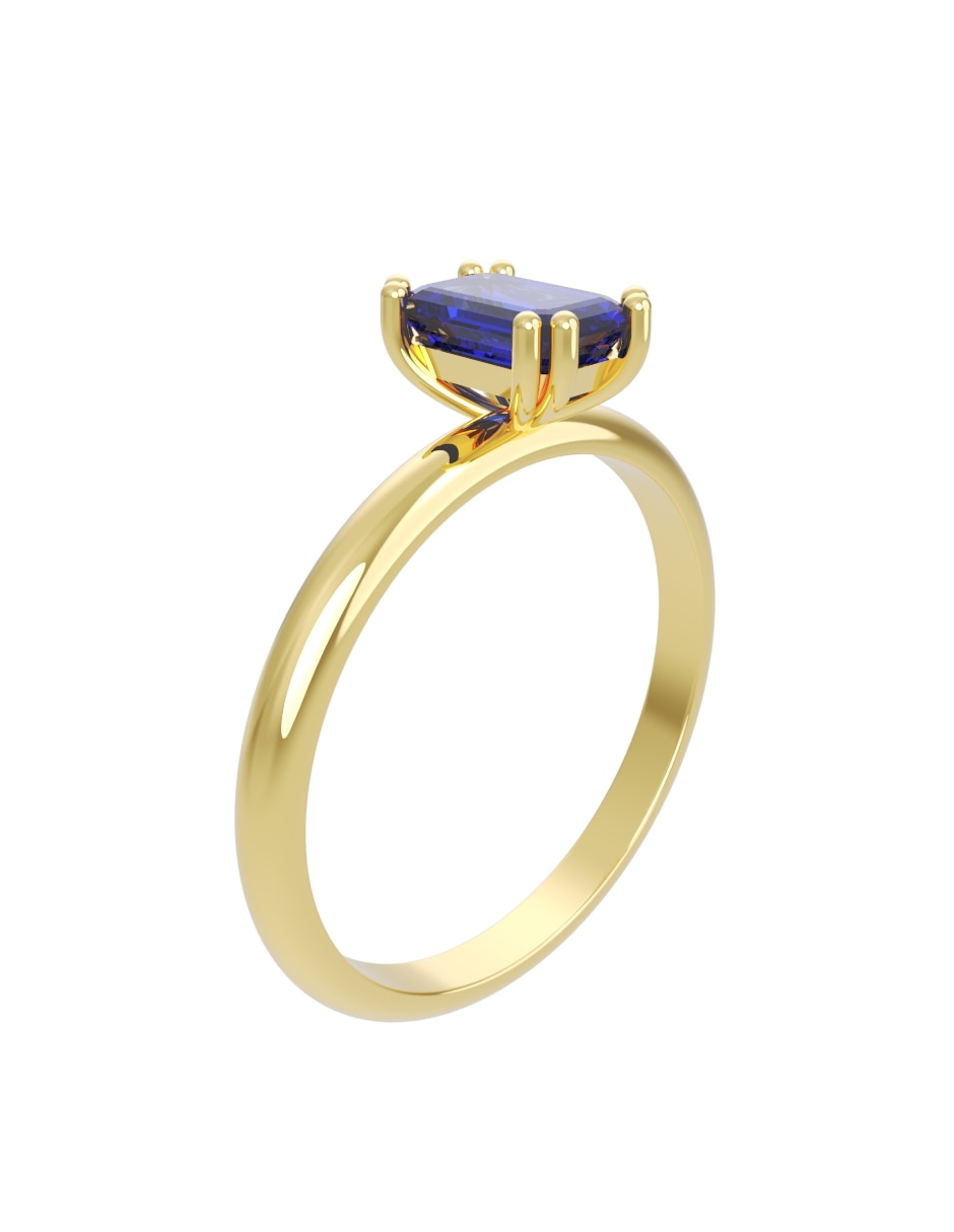Anillo de compromiso de 14 k zirconia 3