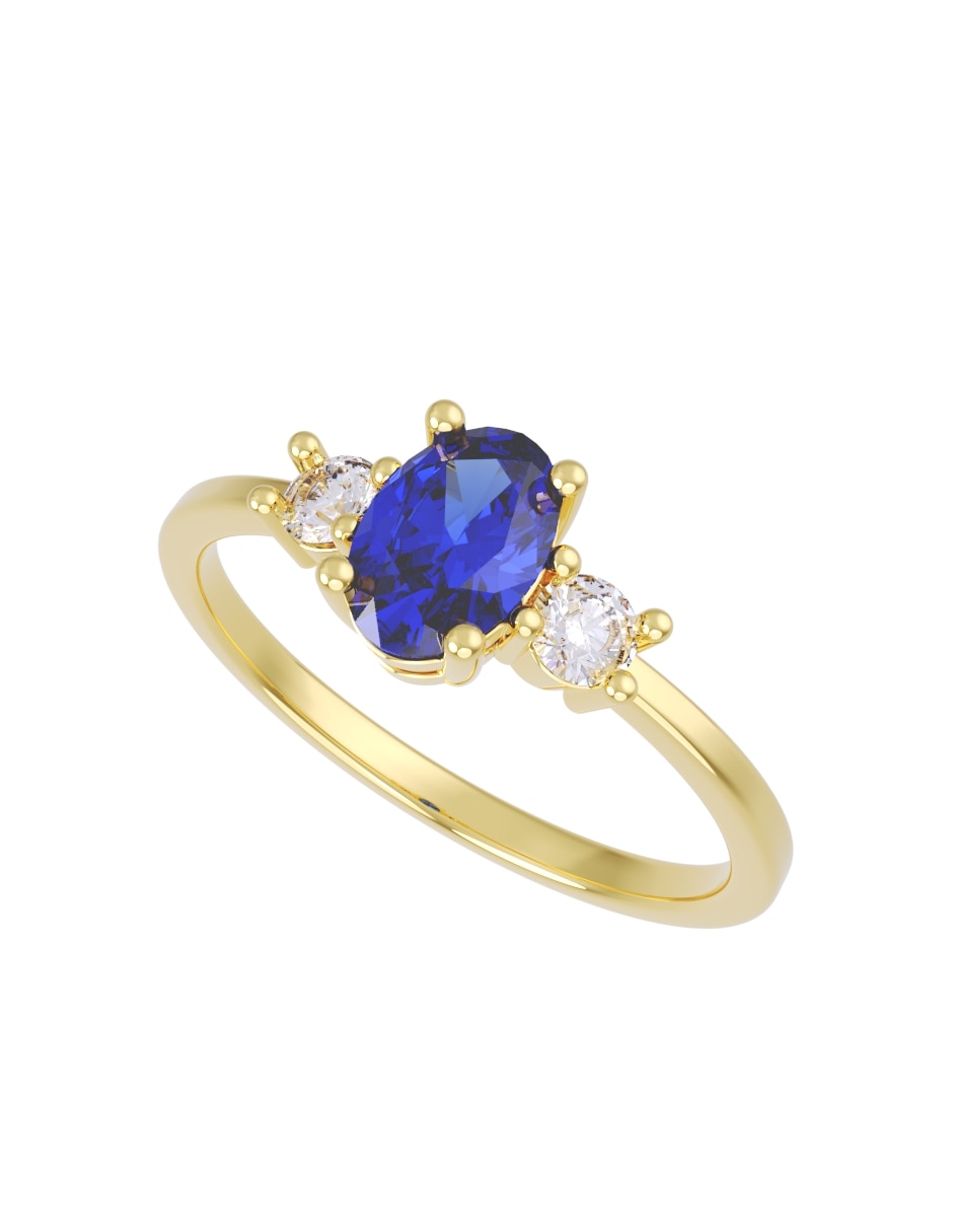 Anillo de compromiso de 14 k zirconia 2