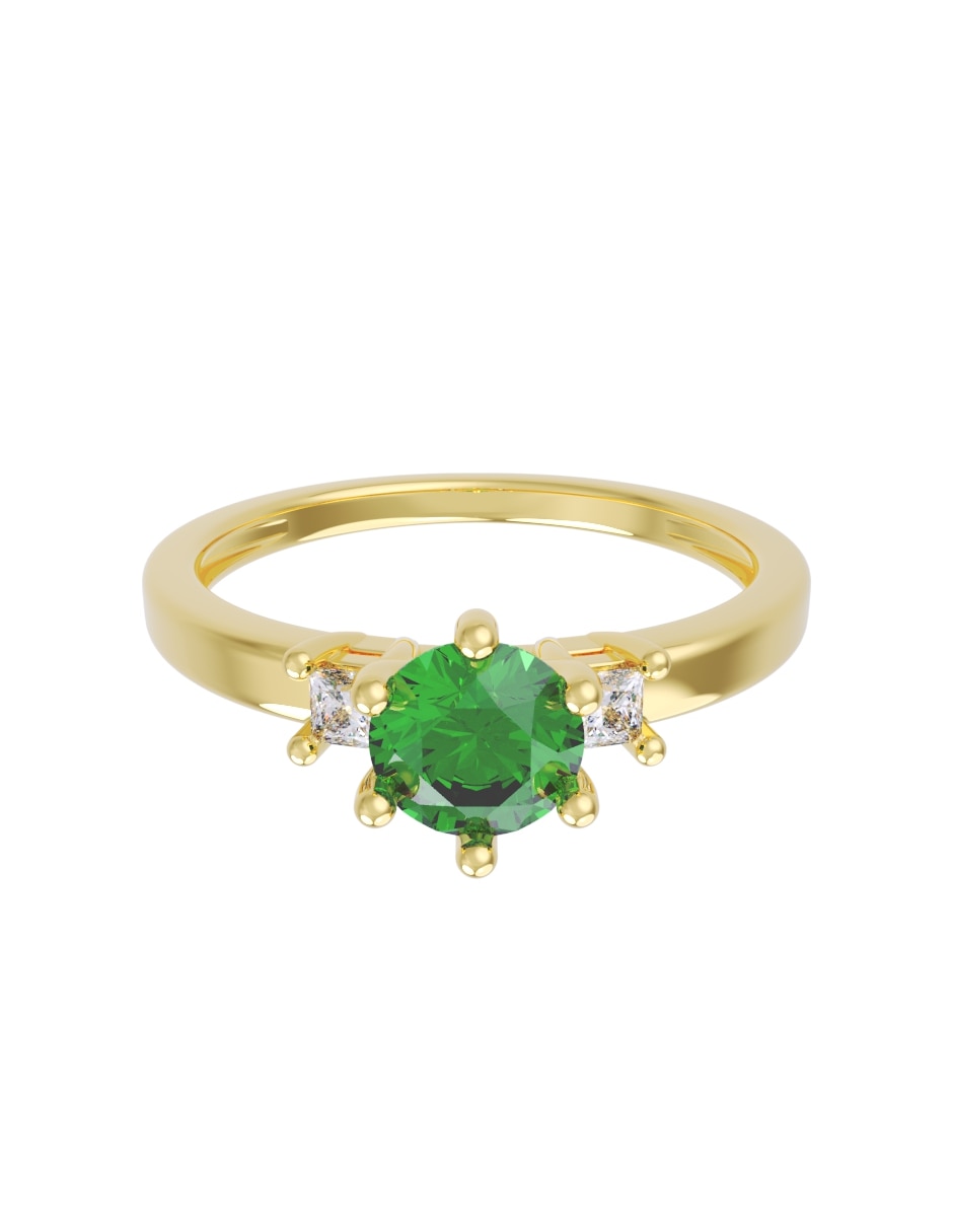 Anillo de compromiso de 14 k zirconia Anillo de compromiso de 14 k zirconia